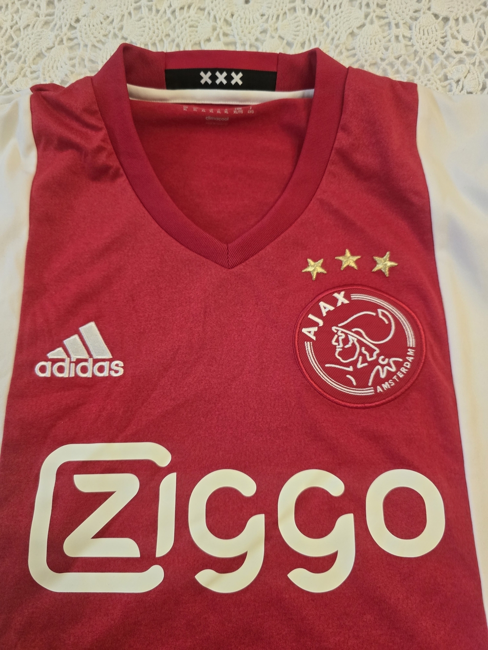 Adidas Man Ajax Home Soccer Jersey - Red/White